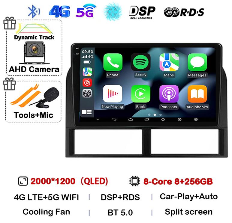 Android 14 Carplay Wifi+4G автомобильное радио для Jeep Grand Cherokee II WJ 1998-2001 2002 2003 2004 мультимедийный видеоплеер GPS стерео