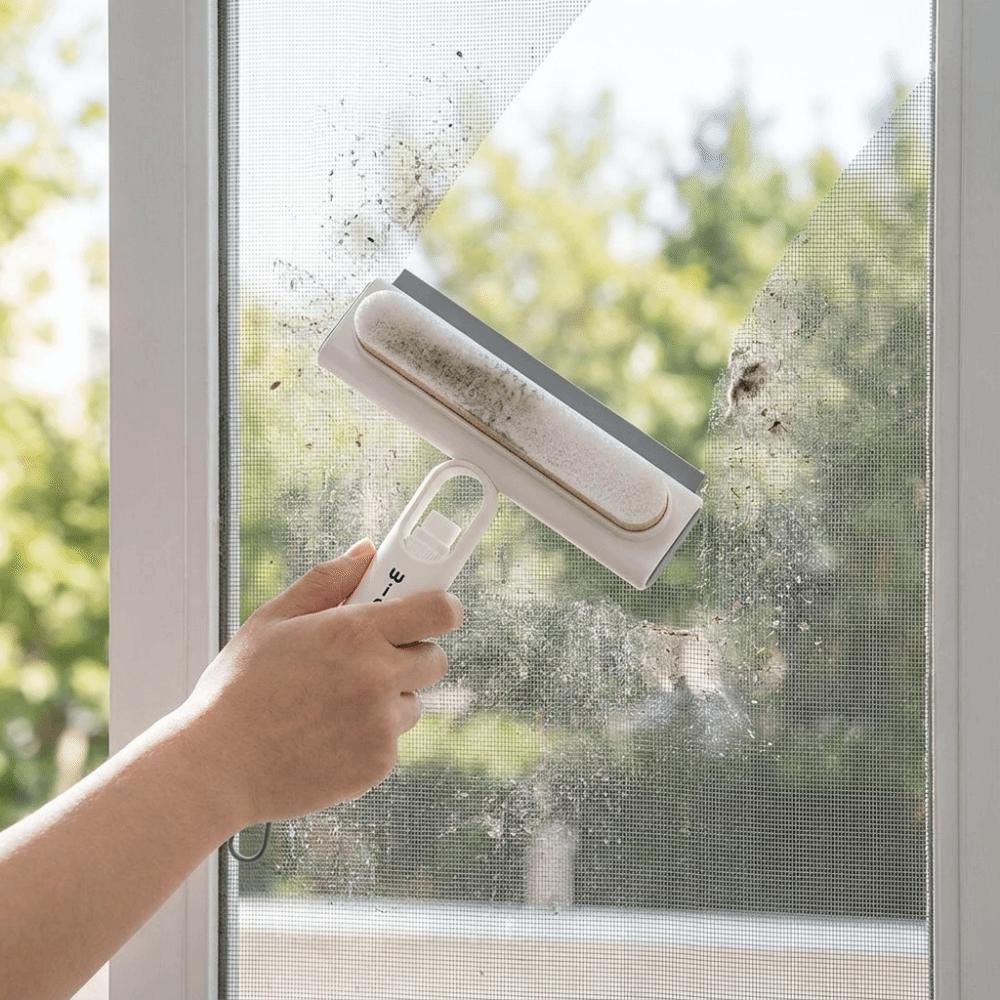 Portable Screen Window Brush Efficient Multi-functional Tool Scraper Bathroom Glass