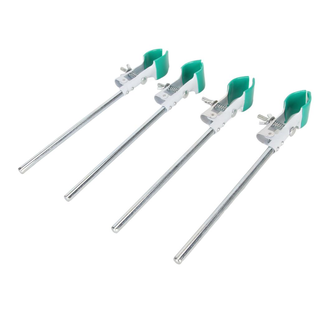 4Pcs Laboratory Clamp Retort Prong Jaw 2 Finger Width Adjustable Rubber Jaws Labs Clamp