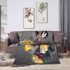 Aggretsuko Flannel Blanket Winter  Warm Soft Throw Blanket for Students Outdoor Novelty Bedspread Sofa Bed Cover