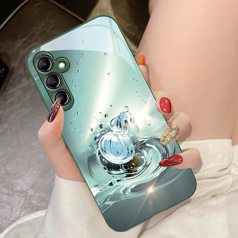 Чехол для телефона из стекла Waterdrop Gourd для Samsung Galaxy A14 4G 20 30 52 20S 21S 22 A32 33 34 42 50 51 53 54 70 71 72 73 5G