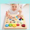 Early Wooden Learning Toy With Touching Drum And Lightup Features For Children