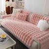 Rabbit Plush Cushion Solid Color Plush Sofa Cushion New Style Thickened Massage Non-slip Imitation Rabbit Fur Sofa Cushion