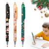Christmas Erasable Gel Pen 0.5mm Retractable Ink Pens with Eraser Tips Festive School Office Supplies