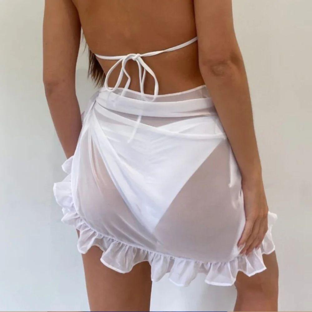 Прозрачные накидки для купальника, сетчатые юбки с оборками, парео, пляжные накидки, летний сезон