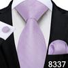 Мужской модный галстук сплошной цвет свадебный галстук шелковый галстук носовой платок запонки для бизнеса Dibangu