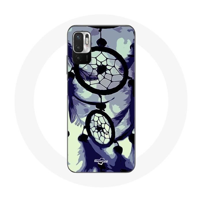 Coque pour Xiaomi Redmi Note 10T 5G Attrape Rêve violet gris et Noir