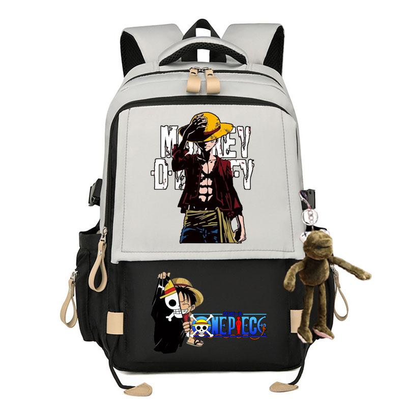One Piece themed large-capacity stylish backpack for students. 7529 KTB