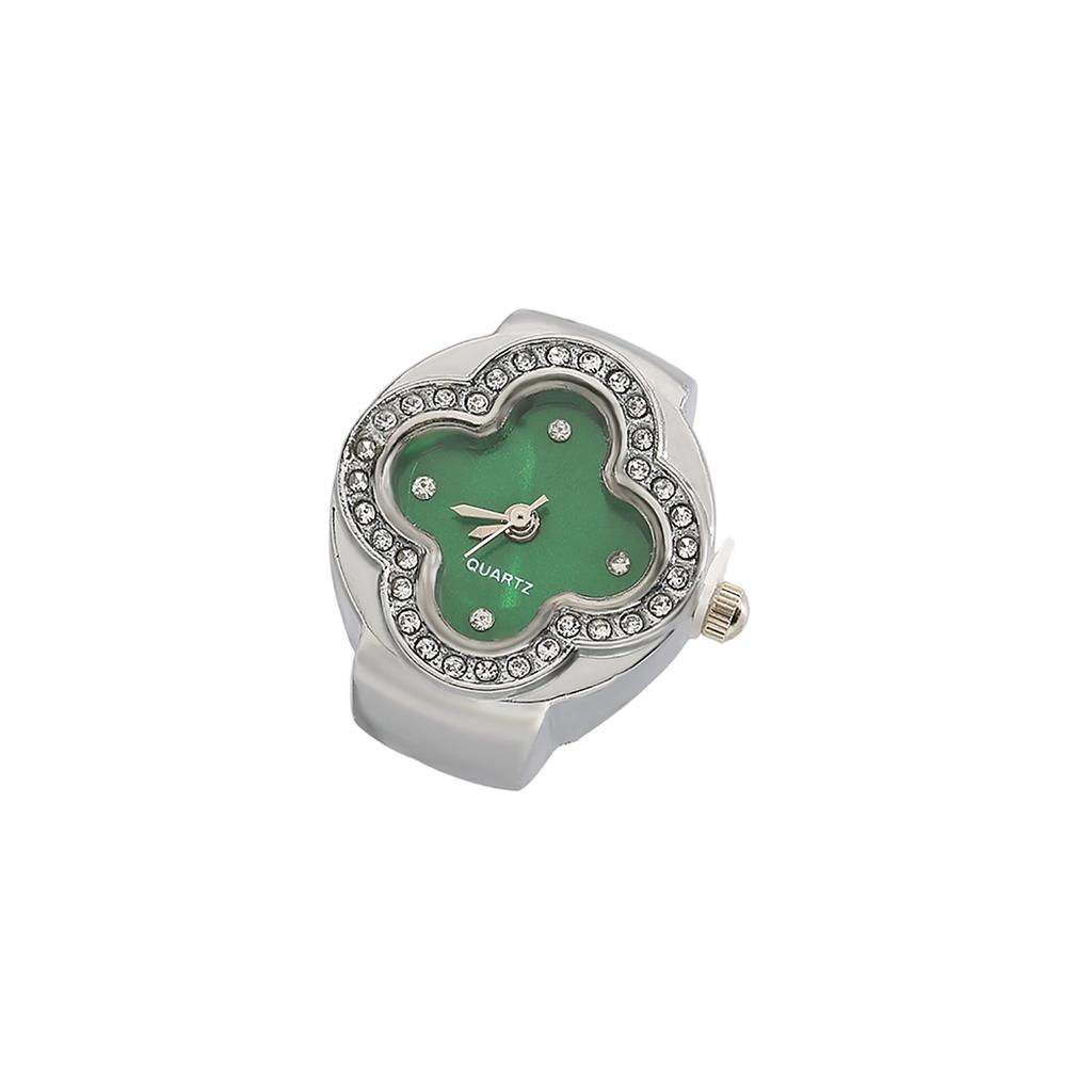 Часы-кольцо Модные квадратные часы в форме кольца Индивидуальность Креативное ретро-кольцо в стиле Электронные часы