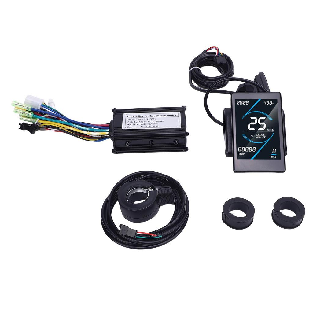 Electric Bike Controller Kit 15A 3 Mode Sine Controller T5S LCD Display Panel 130X Thumb Throttle Fo