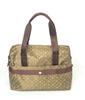 Christian Olivier 7712 Boston monogram jacquard bag, 2-way, water-repellent, lightweight, pattern, weave, piece-dyed (MOCHA)
