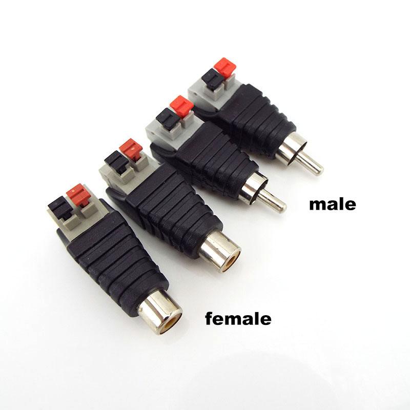 Аудио RCA мужской женский адаптер разъем для динамика клеммный провод кабель A/V к штекеру RCA женский разъем RCA пресс для кабеля