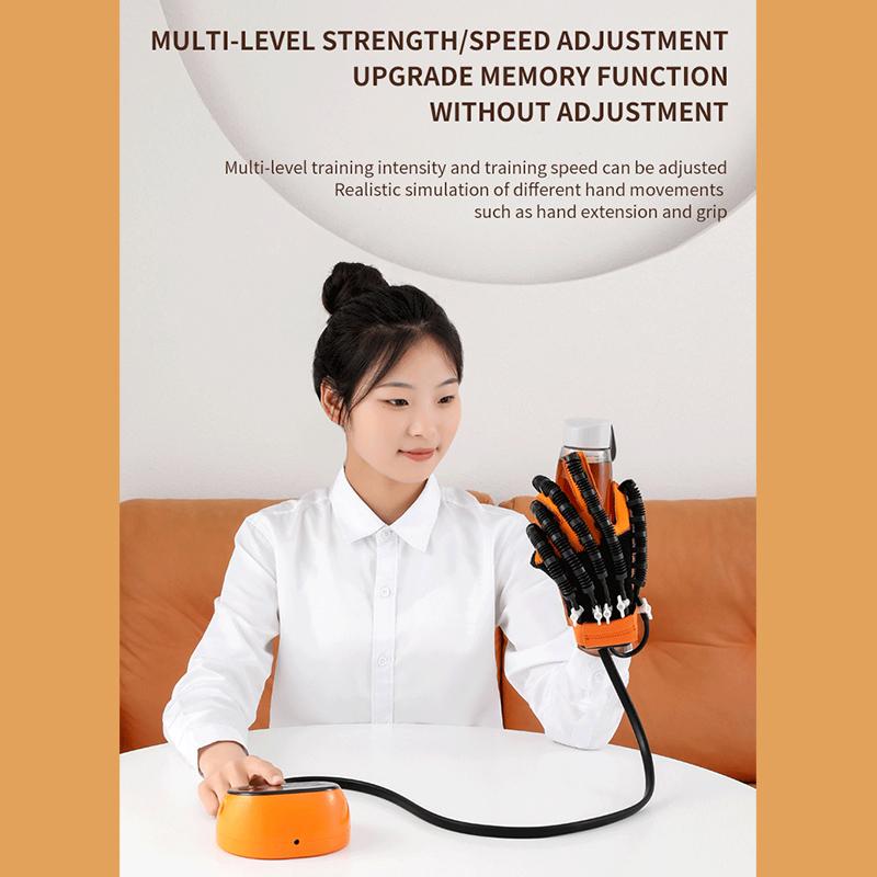 Rehabilitation Robotic Gloves with Heating Stroke Hemiplegia Hand Rehabilitation Device Finger Trainer Hand Massager