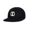 VARZAR VA Square Applique Wool Baseball Cap Black