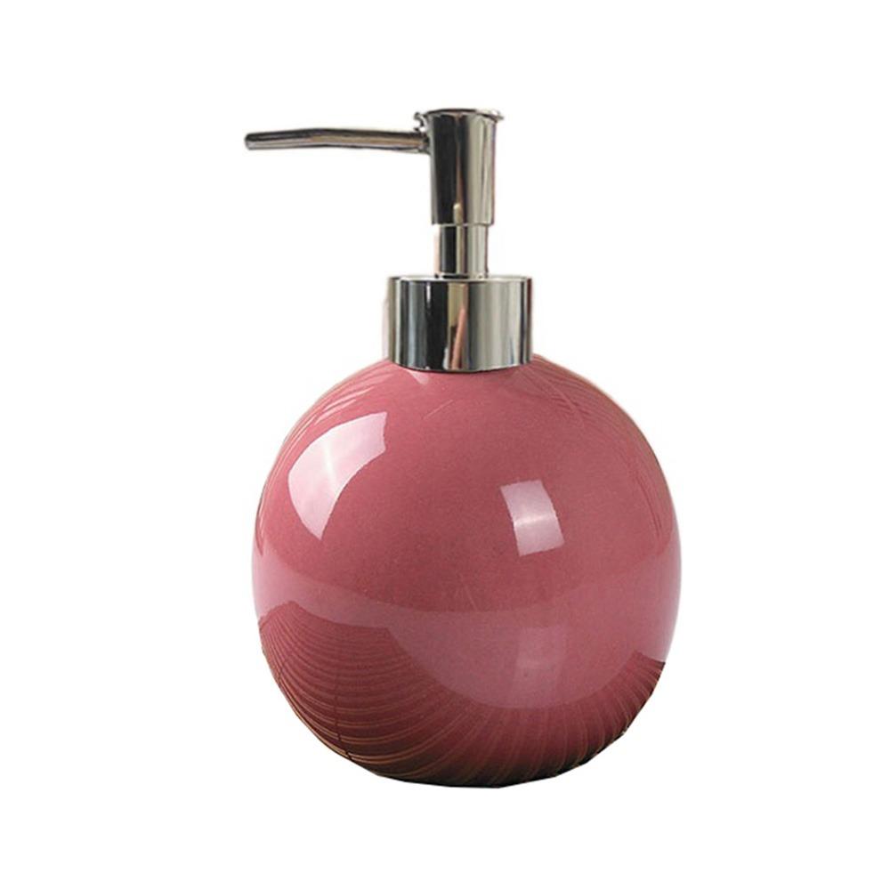 Press Type Ceramic Hand Soap Bottle Refillable Bath Lotion Pump Jar Liquid Soap Container Home