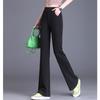 Spring Summer High Waist  Elastic Loose Korean Style Fashion Solid Casual Elastic Women Straight Trousers Lady Wide Leg Trousers