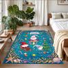 Christmas Printed Square Area Rug Soft Non Slip Floor Carpet For Bedroom Holiday Gift