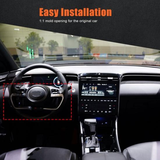 Carbon Steering Wheel Bezel Trim Covers Accessories For Hyundai Santa Cruz +