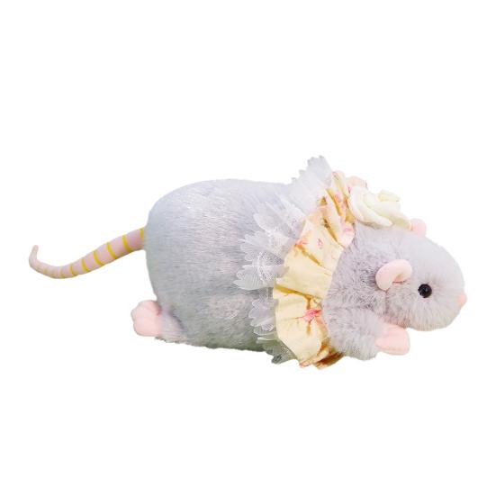 Плюшевая игрушка мышь, мягкая набивная игрушка, милая кукла-крыса с кружевной юбкой, украшенная бантом, декоративная плюшевая мышь для детской спальни, украшение стола, подарок