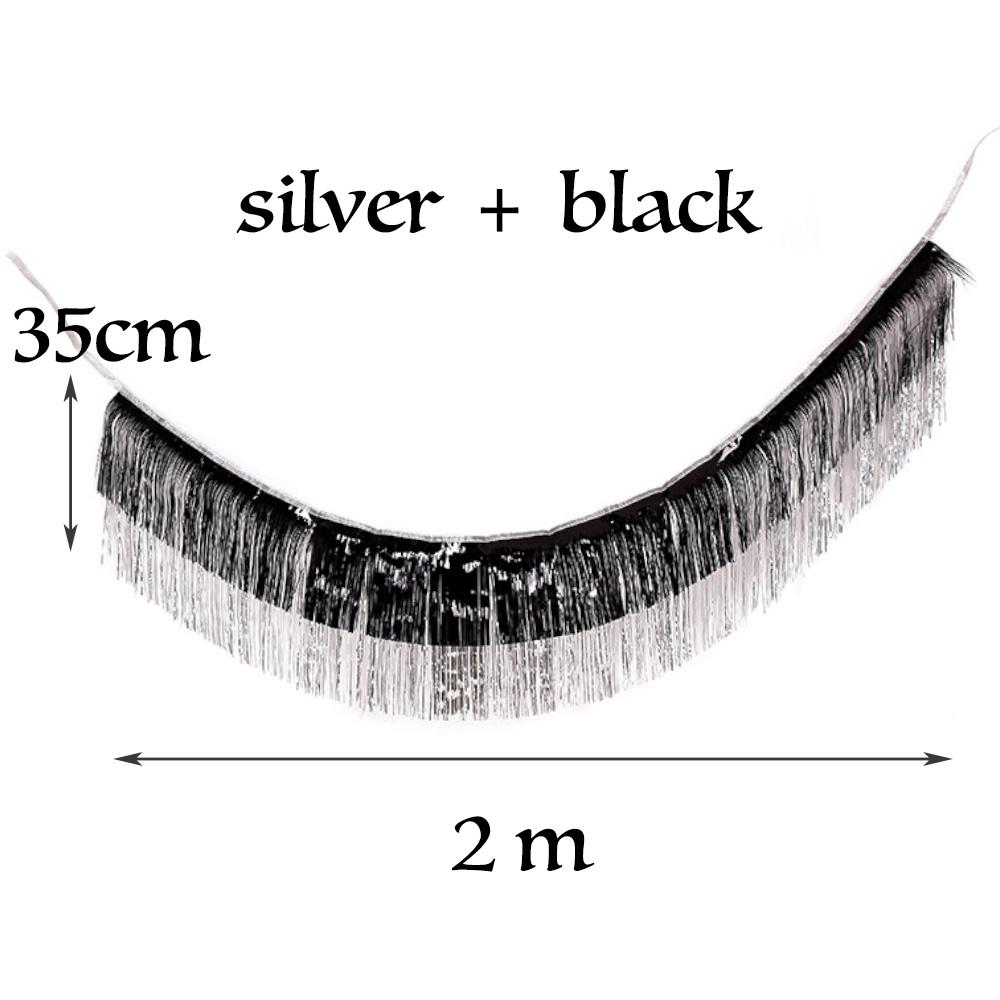 Premium Foil Fringe Tinsel Garland Creative 2M 4 Layers Foil Banner Birthday Party Wedding Decoration Christmas Home Wall Decor