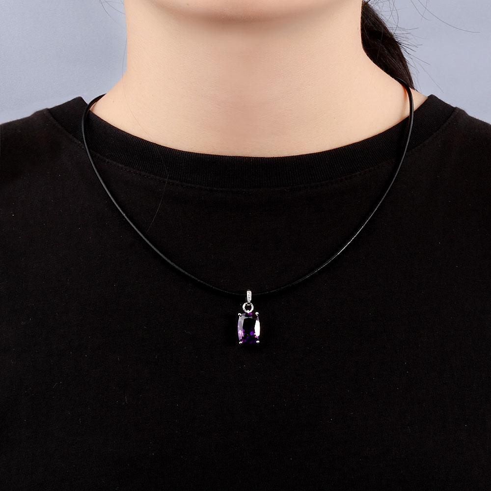 Простой дизайн, Южная Африка, аметист, натуральные драгоценные камни, ювелирные изделия, 925 серебро, ожерелье, серьги, комплект ювелирных изделий для женщин, подарки