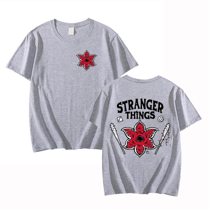 Унисекс футболка с принтом Stranger Things - Повседневная, с коротким рукавом, с круглым вырезом, Мягкая летняя мода для мужчин и женщин