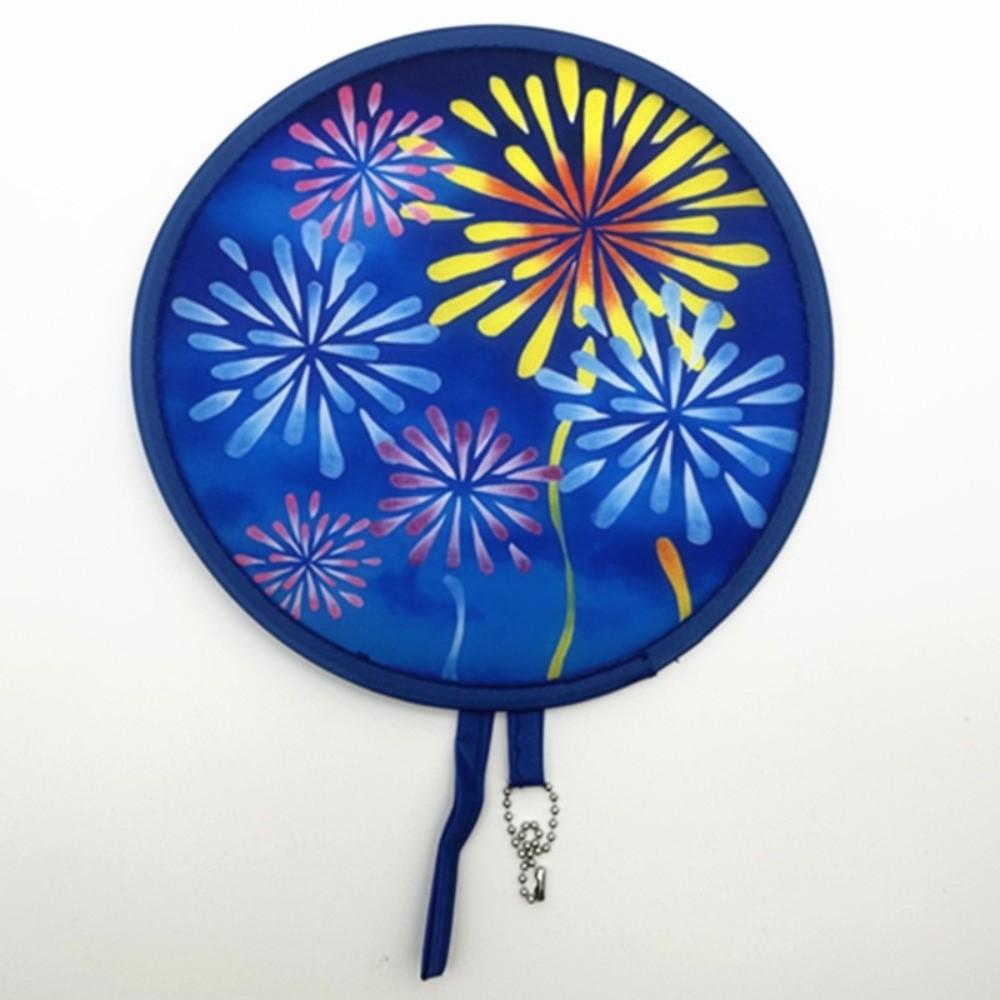 Japanese Style Folding Fan Mini Size Round Decorative Fan Summer Handheld Fan