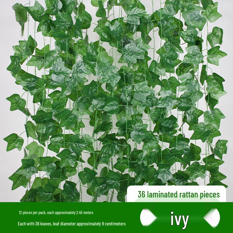 Искусственная лиановидная ротанговая pothos для декора внутренних кондиционеров и водопроводных труб