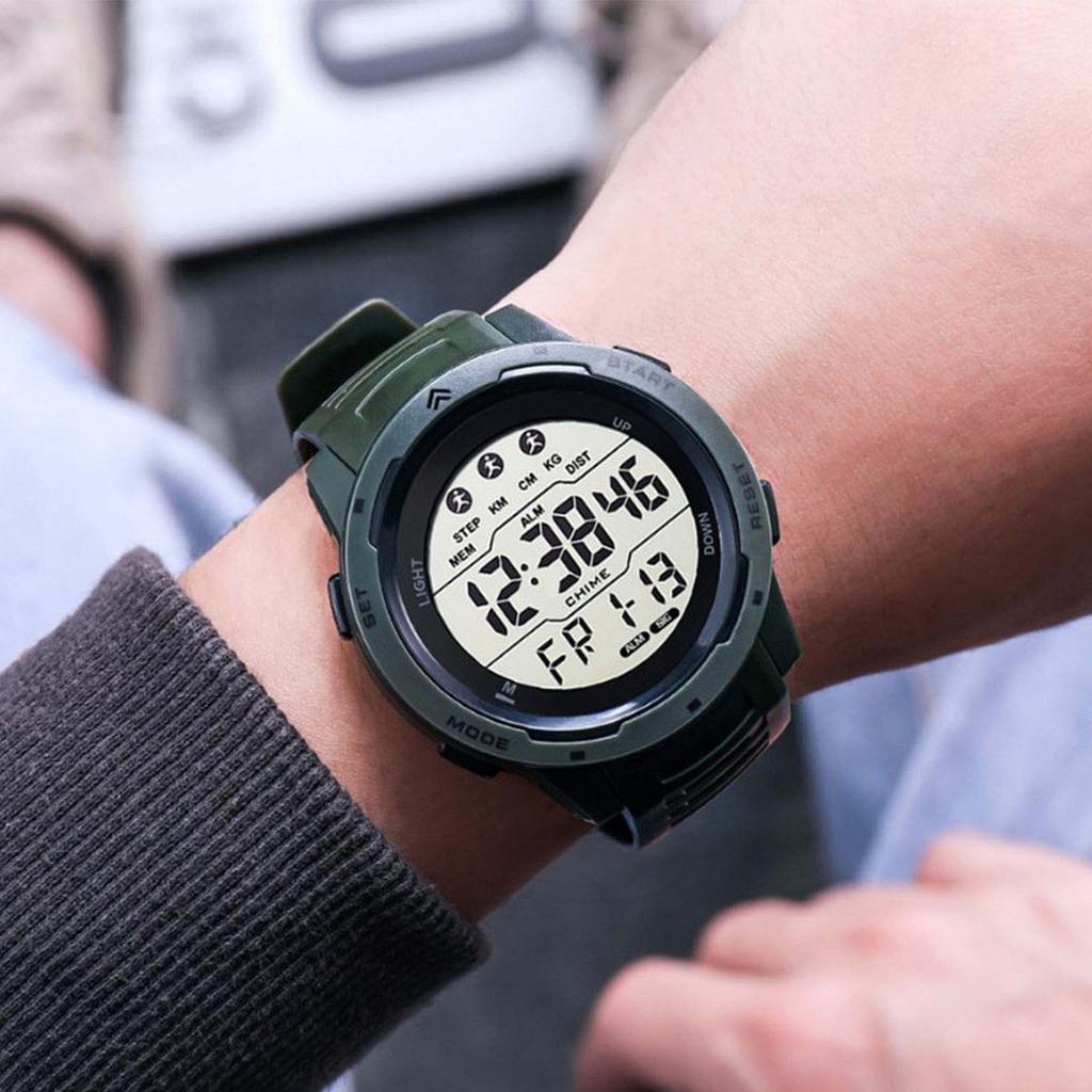 Цифровые спортивные часы многофункциональные водонепроницаемые светящиеся мужские спортивные часы для бега