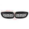 Front Kidney Grille Grill Fit BMW 2007-2010 E92 E93 328i 335i 2DR Meteor Black