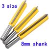 8mm Shank Router Bit Carbide Long Straight Woodworking Cutter Accurate