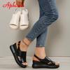 Aphixta 2025 Wedge Sandals Peep Toe Buckle Shoes Woman Platform Ankle Strap Cool Summer Super High Heel Shoes