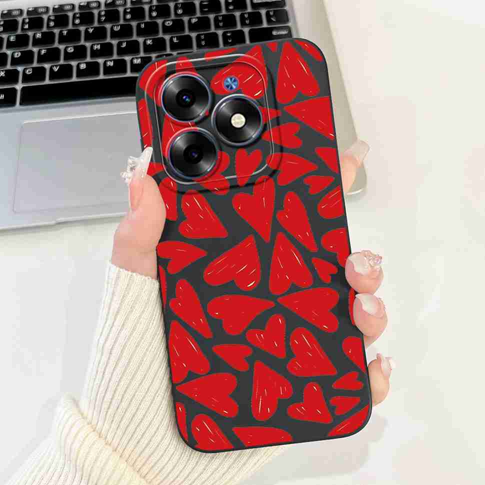 Розовый Кот Для Tecno Spark Go 2024 Чехлы BG6 Мягкий Силиконовый Чехол Для Tecno Spark 20 Spark20 SparkGo 2024 Корпус Чехол Для Телефона