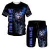 3D Men's Training Wear Suit Printing T-Shirt Daily Casual Wear Fitness Sports 2 Piece Set of Sports Pants for Men Cloth