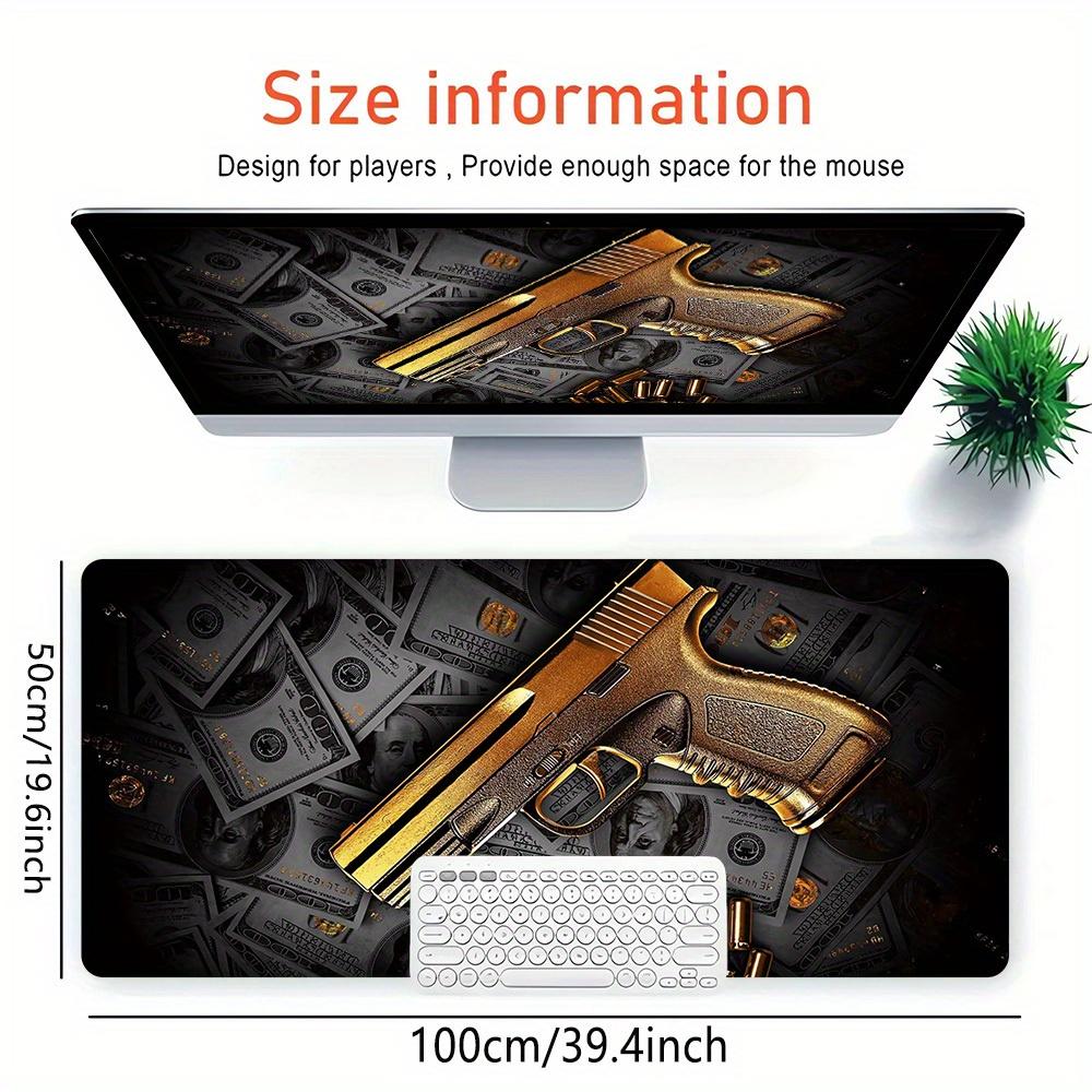 Large Multi-Size Non-Slip Rubber Base Large Gaming, Money, Power Mouse Pad, Stitched Edges Keyboard Desk Mat for School, Office, Home, Gift
