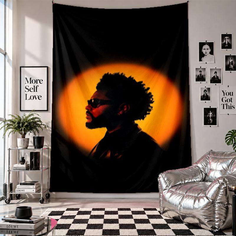 Wall TapestryThe Weeknd Art Hanging Cloth Decorative Background Cover for Room Decoration