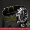 26*14 мм Выпуклый Тонкий дышащий мужской Ремешок для часов Для CASIO G-Shock GST-B400 нейлон Коровья кожа Ремешок для часов Аксессуары для ремешка часов