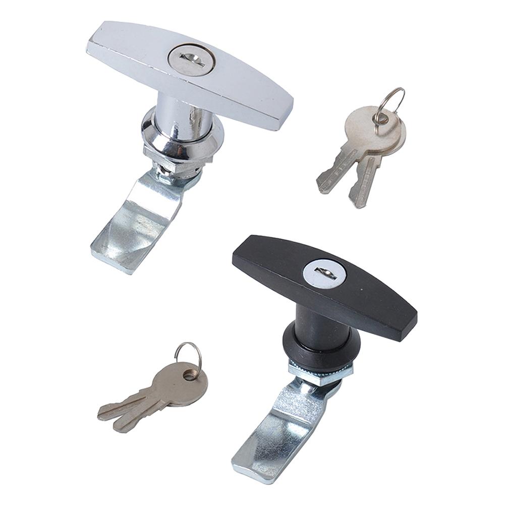 Universal RV T-Handle Door Lock with 2 Key Truck Cap Locking Trailer Toolbox Drawer Cabinet Door Lock for Caravan Truck
