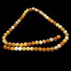 Fil de 64 perles rondes 6mm 6 mm en agate jaune transparente