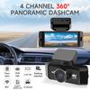 4K 360° Квад HD Видеорегистратор с Ночным Видением, WiFi, 4 Объективами и Задней Камерой Заднего Хода