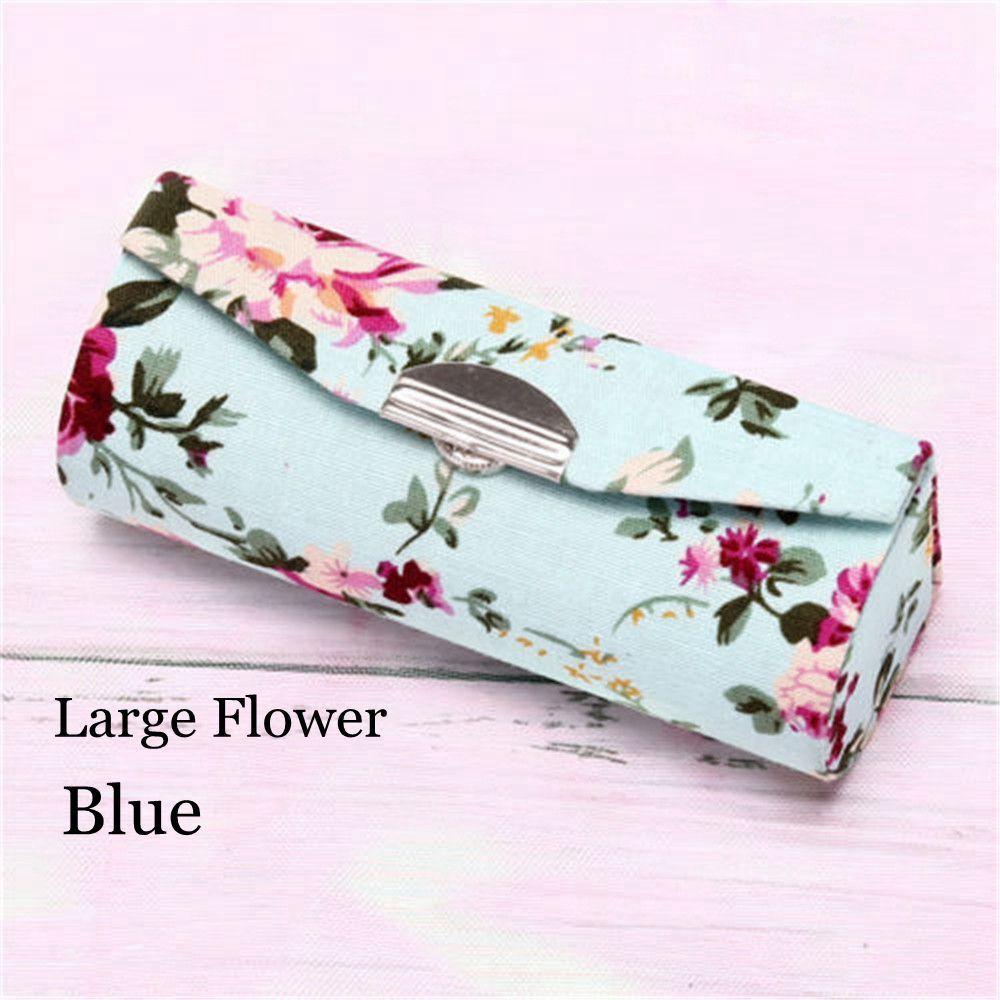 Подарочные цветочные дизайны Ретро вышитый держатель для украшений Мини-зеркальце Коробка для блеска для губ Чехол для помады