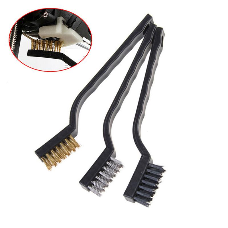 Мини-щетка из нержавеющей стали для очистки ржавчины, латуни, полировки, металлической щетки, проволочной зубной щетки, набор инструментов для семейного использования, 3 шт.