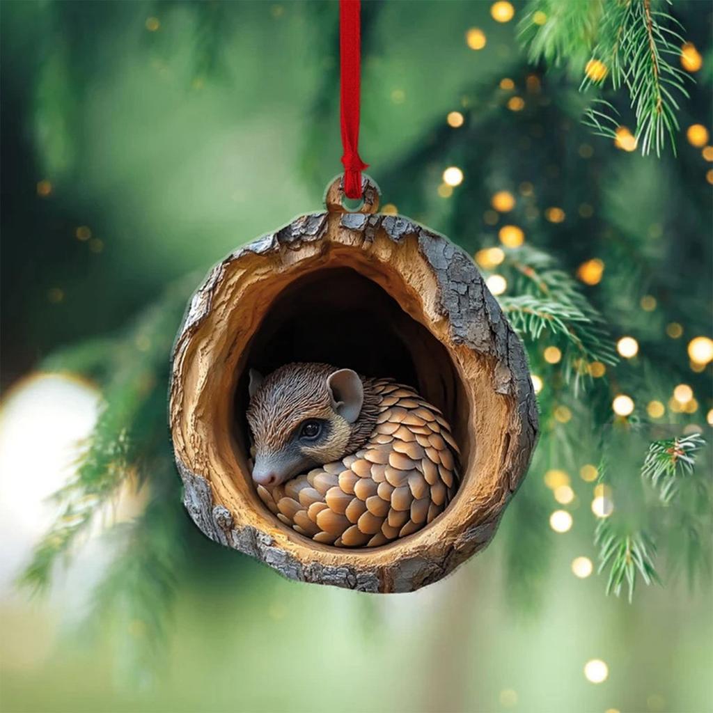 Рождественские украшения в виде животных Рождественские украшения Акриловые украшения в виде животных Новогодние украшения Рождественские подвески, стоящие на елке
