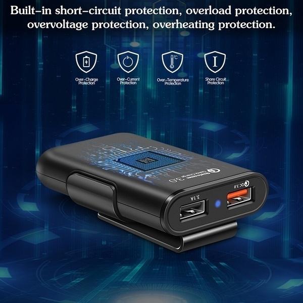 Универсальное автомобильное зарядное устройство с 4 портами USB, переднее сиденье, заднее сиденье, QC3.0, USB-адаптер для быстрой зарядки для автомобиля Char