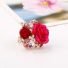 Rose Ring Ethnic Style Resin Personality Adjustable Ring Sweet Fashion