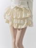 Кружевная пикантная плиссированная мини-юбка для девочек, женская юбка-трапеция, осень-зима, кавайная, милая праздничная юбка в стиле Харадзюку, корейская мода, повседневная юбка