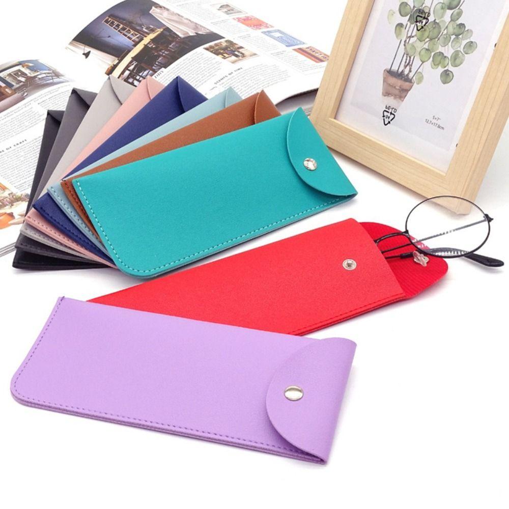 Сумка для солнцезащитных очков из ПУ кожи Мягкий чехол для чтения Аксессуары для очков Футляр для очков Унисекс