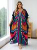 Colorful Women's Kaftan Hot Selling Butterfly Print Bohemian Beach Dress Robe Flattering Light Jacket Bathrobe Vacation Beach Wear Q1342
