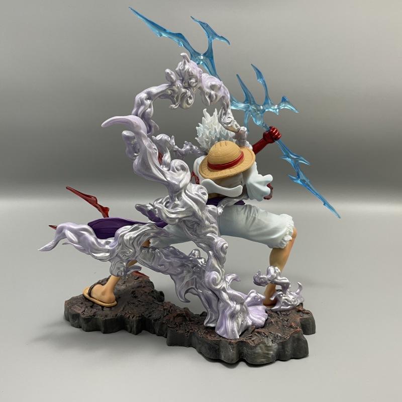 28см Фигурка One Piece Бог Солнца Gear 5 Ника Луффи Фигурка Действия GK Обезьяна-Молния Monkey D Luffy Модель ПВХ Коллекционная Игрушка
