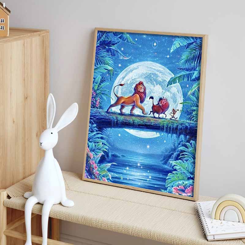 Disney 5D DIY Алмазная мозаика Хакуна Матата Иллюстрация Из Короля Льва Вышивка Мозаика Крестик Домашний Декор Подарок Поделка